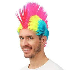 Ptit Clown Punk Neon Paryk - Tøj|Kostumetema