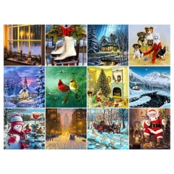 New Multimake AB Puslespil Christmas Art Collection Julekalender