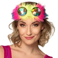 Boland Party Partners B.V. Rave Briller med Fluff - Tøj|Accessories
