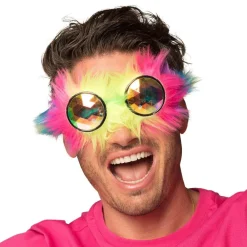 Boland Party Partners B.V. Rave Briller med Fluff - Tøj|Accessories