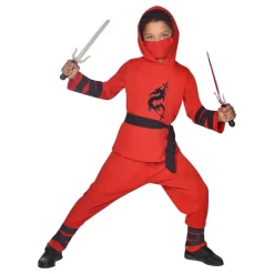 New Reithmüller Europe GmbH Rød Ninja Børnekostume