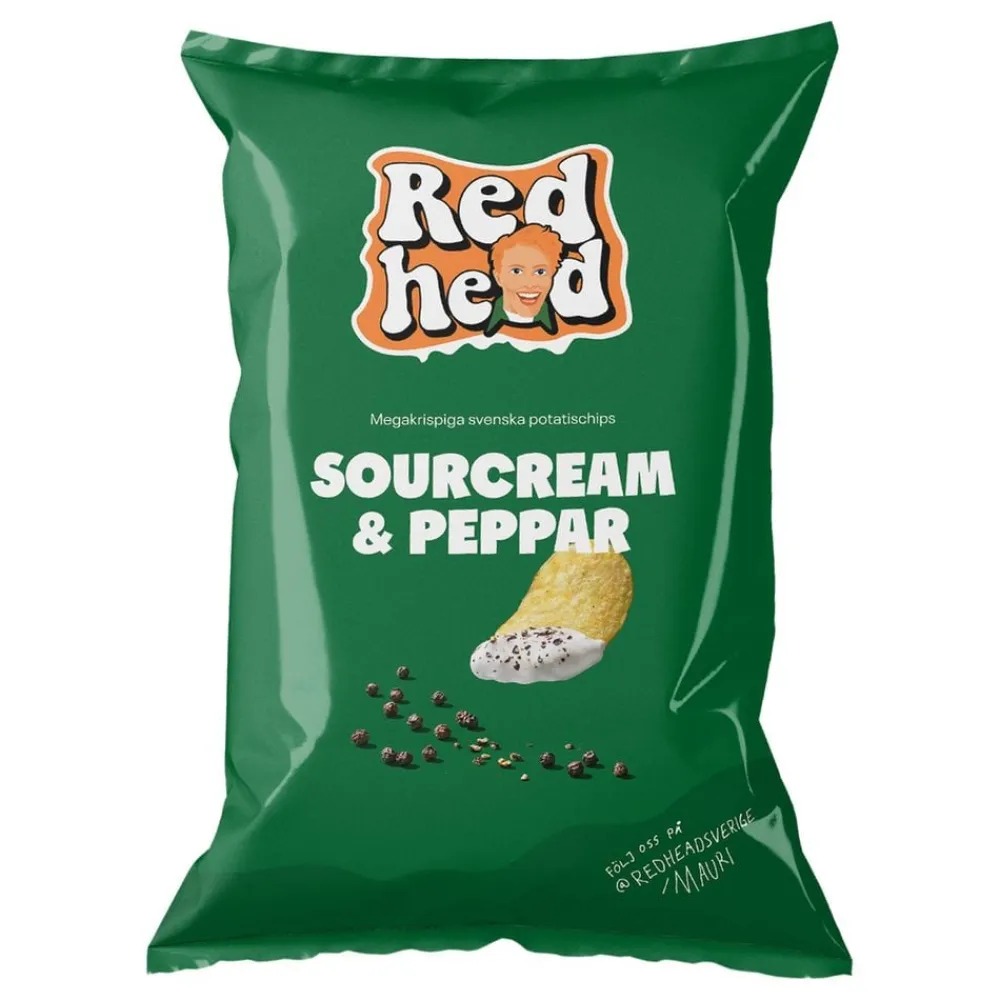 USA Godis AB Redhead Sourcream & Peber - Snacks|Slik