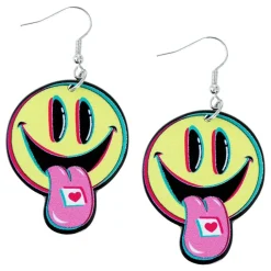 Discount Fiestas Guirca, S.L Øreringe Psykedeliske Smileys