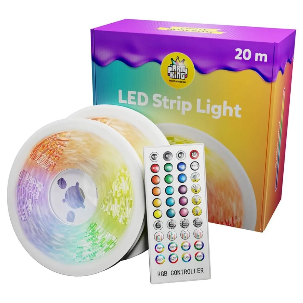 Partyking AB RGB LED-Lyskæde - Oppyntning|Hjem & Husholdning