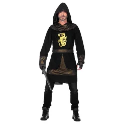 Outlet Wilbers Karnaval B.V. Ridder Sort/Guld Kostume