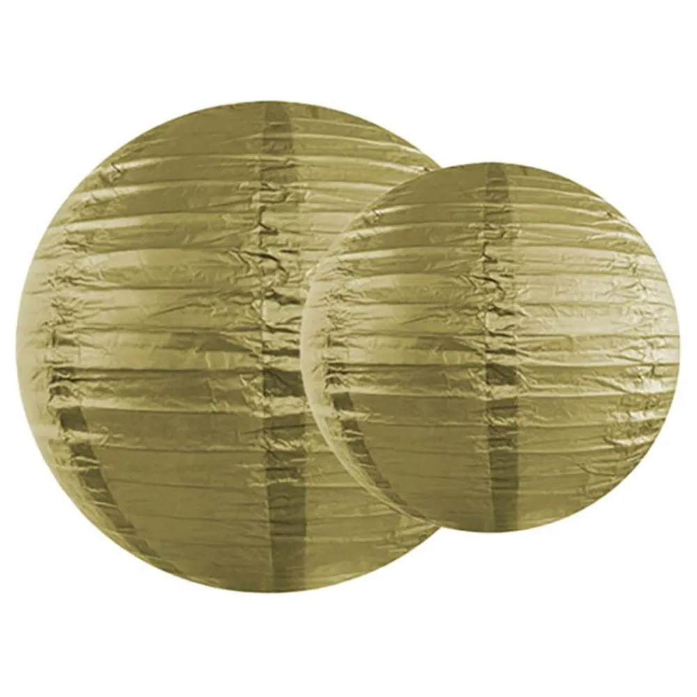 Outlet PartyDeco sp. z o.o. Rispapirlampe Guld