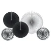 Three Sixty Degrees Ltd Rosetter i papir Sort & Sølv - Oppyntning