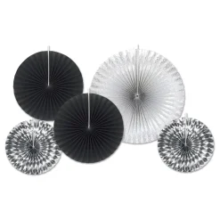 Three Sixty Degrees Ltd Rosetter i papir Sort & Sølv - Oppyntning