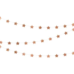Outlet PartyDeco sp. z o.o. Roséguld Guirlande med Stjerner