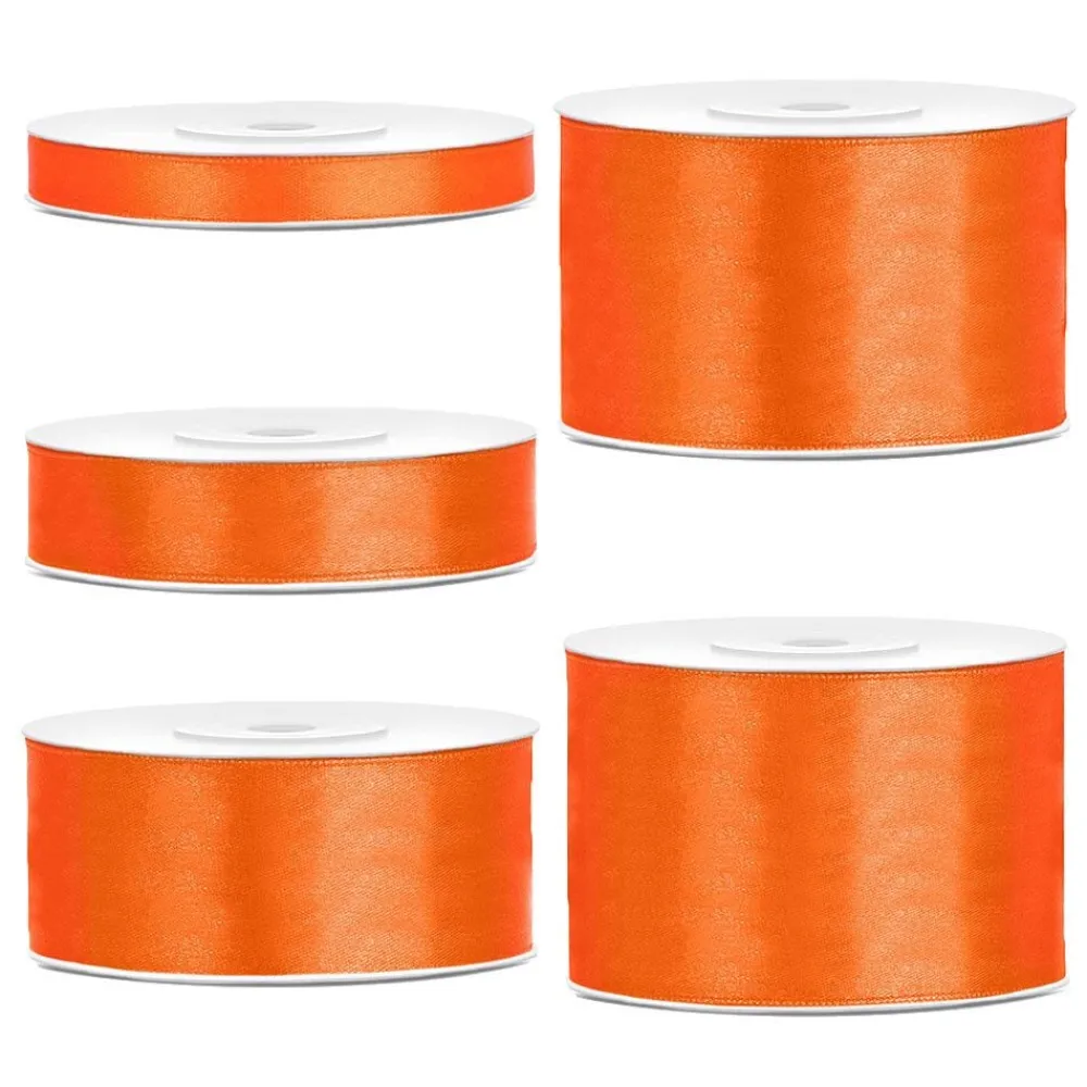 PartyDeco sp. z o.o. Satinbånd Orange - Oppyntning|Gaveindpakning