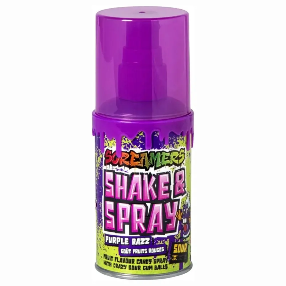 Outlet ERT Godis AB Screamers Shake & Spray Purple Razz