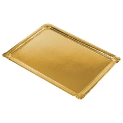 Papstar Sverige AB Serveringsfad Pap Rektangulært Guld - Servering