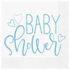 Unique UK Inc t/as Unique Party Servietter Blå Baby Shower - Borddækning