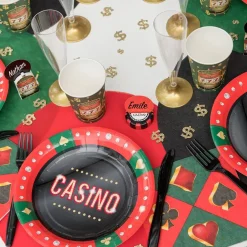 Online Santex Servietter Casino Grøn/Rød