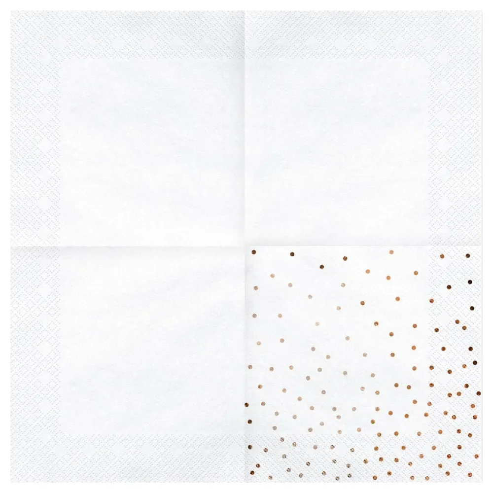Discount PartyDeco sp. z o.o. Servietter Dots Rosaguld