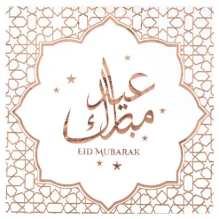 Santex Servietter Eid Mubarak Rosaguld - Borddækning