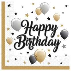 Best Globos Europe B.V. Servietter Happy Birthday Balloner