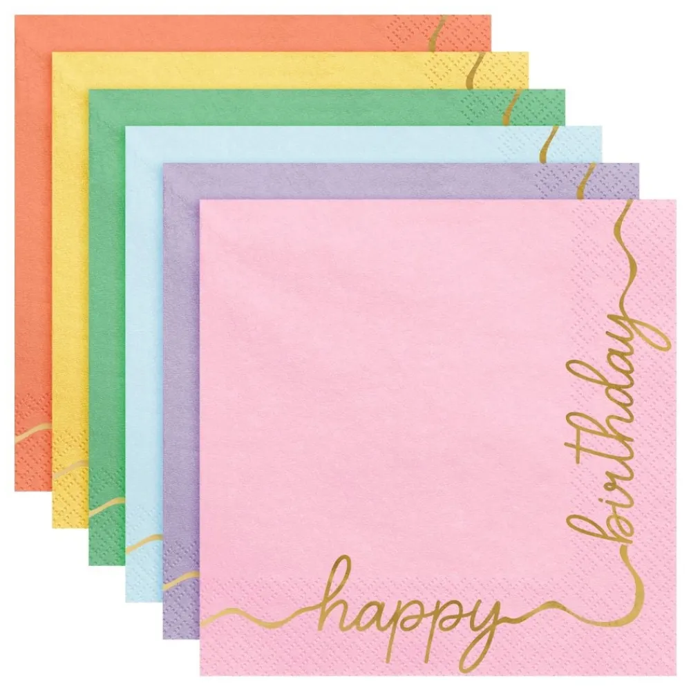 PartyDeco sp. z o.o. Servietter Happy Birthday Mix