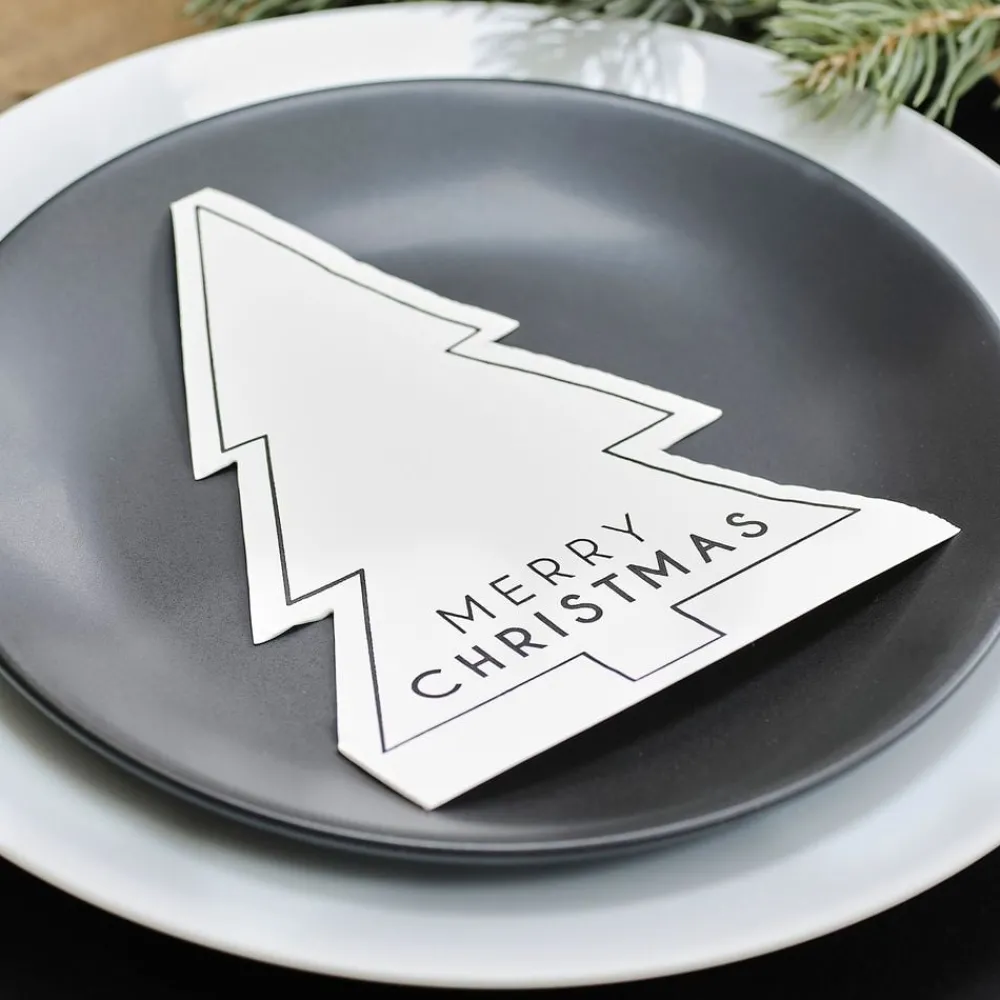 Online Ginger Ray Ltd Servietter Juletræ Merry Christmas
