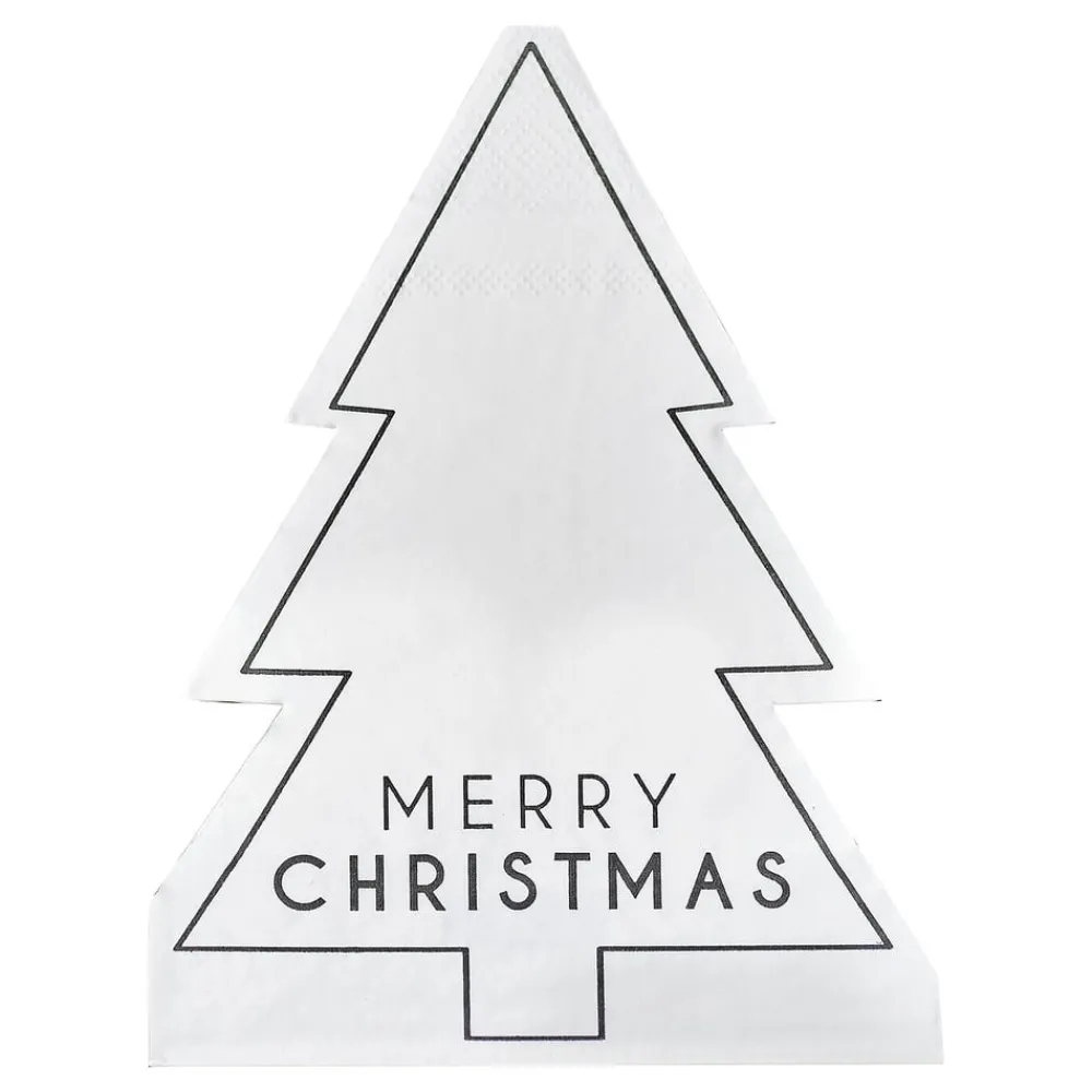 Online Ginger Ray Ltd Servietter Juletræ Merry Christmas