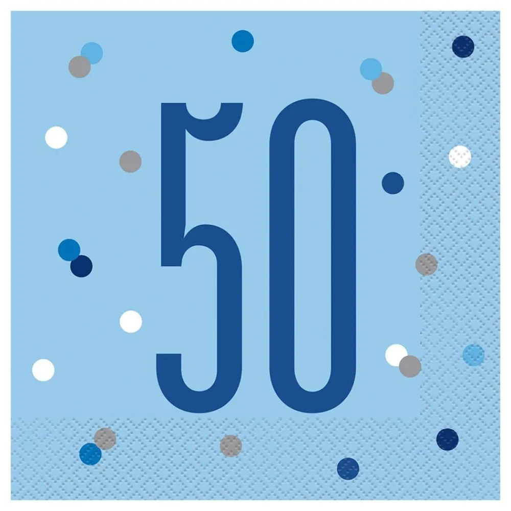 Clearance Unique UK Inc t/as Unique Party Servietter 50 Lyseblå Prikket