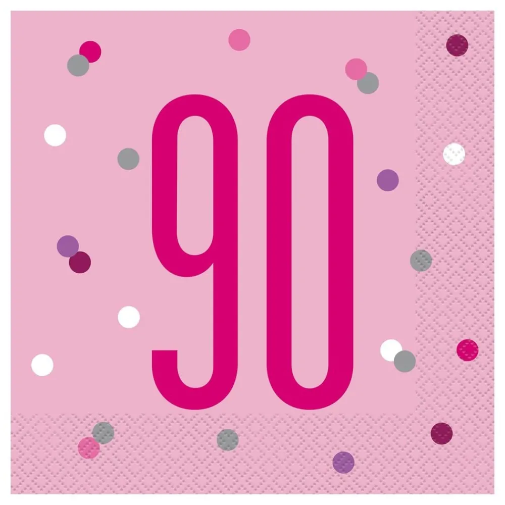 Unique UK Inc t/as Unique Party Servietter 90 Lyserød - Borddækning