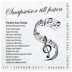 Online Dynäs Import AB Servietter med Snapseviser