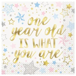 New Unique UK Inc t/as Unique Party Servietter One Year Stjerner Twinkle