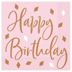 Reithmüller Europe GmbH Servietter Roséguld Happy Birthday