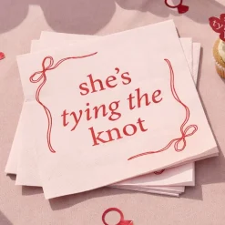 Discount CG Global Products Ltd Servietter She's Tying the Knot Lyserød Sløjfe