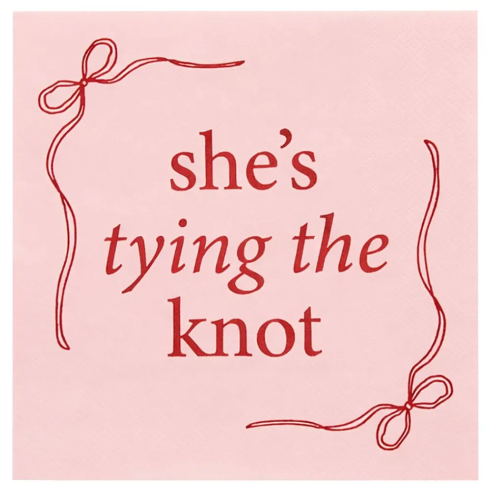Discount CG Global Products Ltd Servietter She's Tying the Knot Lyserød Sløjfe