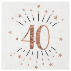 Clearance Santex Servietter 40 Sparkling Rosaguld