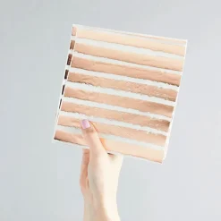 New CG Global Products Ltd Servietter Stribede Roséguld Metallic