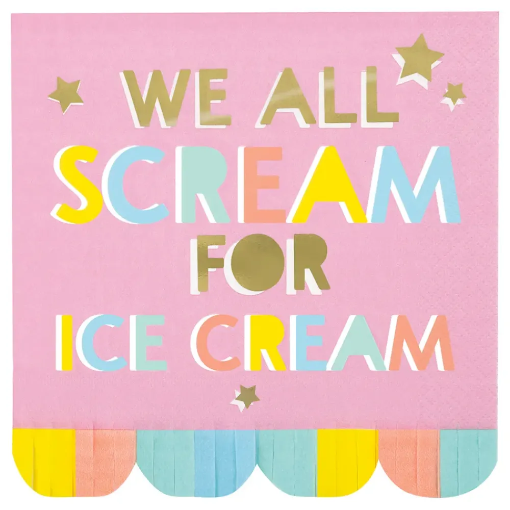 Unique UK Inc t/as Unique Party Servietter We All Scream For Ice Cream - Borddækning