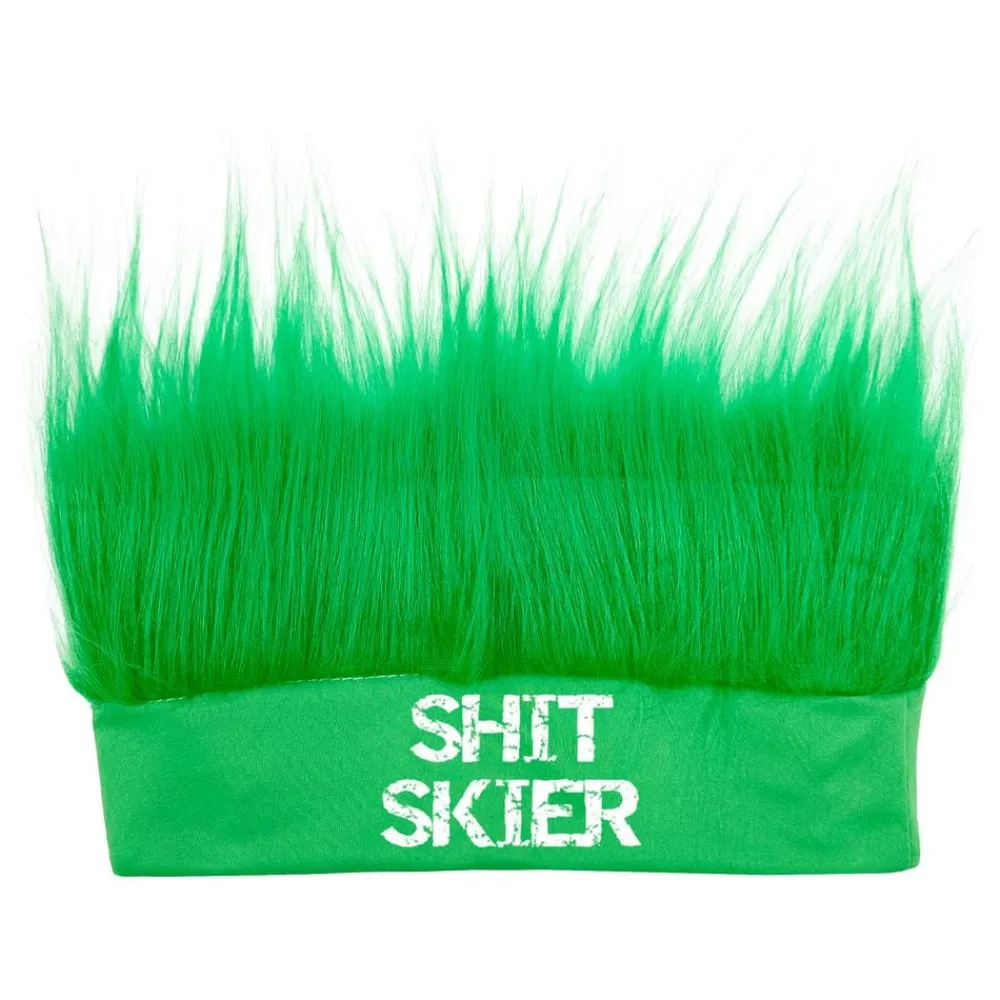 Netshirt Group AB Shit Skier Pandebånd med Hår Neongrøn - Hatte