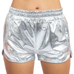 Outlet CHAKS Shorts Metallic Silver