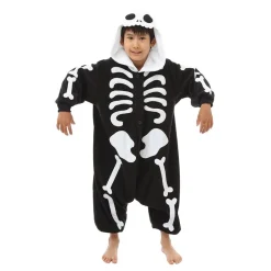 SAZAC Co.,ltd Skelet Børnekigurumi - Tøj|Udklædningskostumer