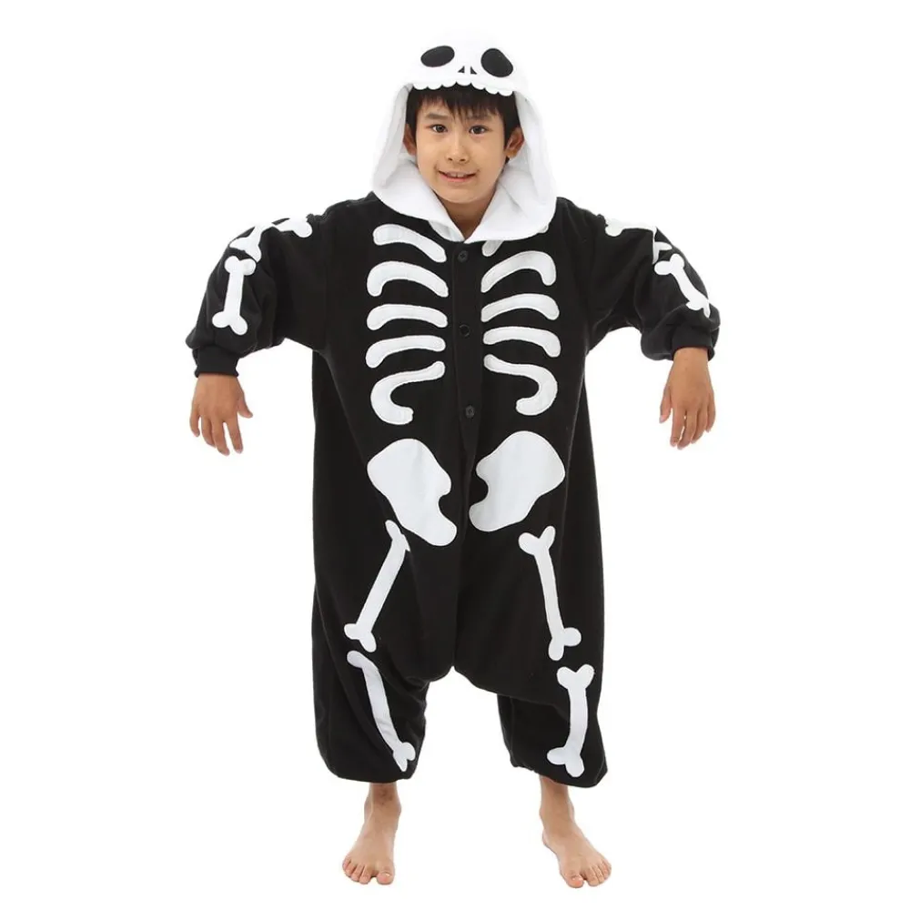 SAZAC Co.,ltd Skelet Børnekigurumi - Tøj|Udklædningskostumer