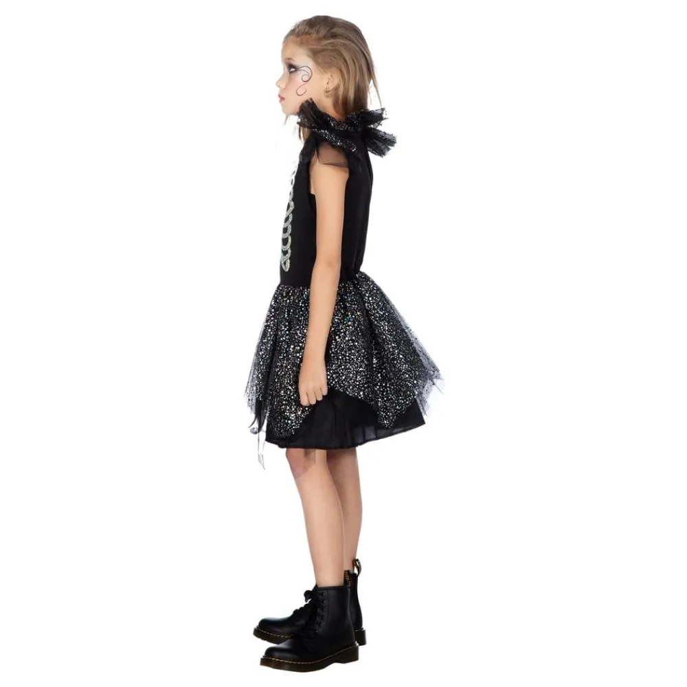 Outlet Wilbers Karnaval B.V. Skeletkjole Glitter Børnekostume