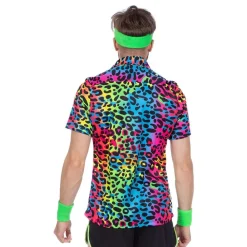 Wilbers Karnaval B.V. Skjorte Leopard Neon Herre - Tøj|Kostumetema