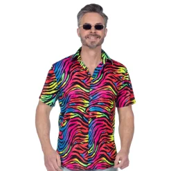 Wilbers Karnaval B.V. Skjorte Zebra Neon Herre