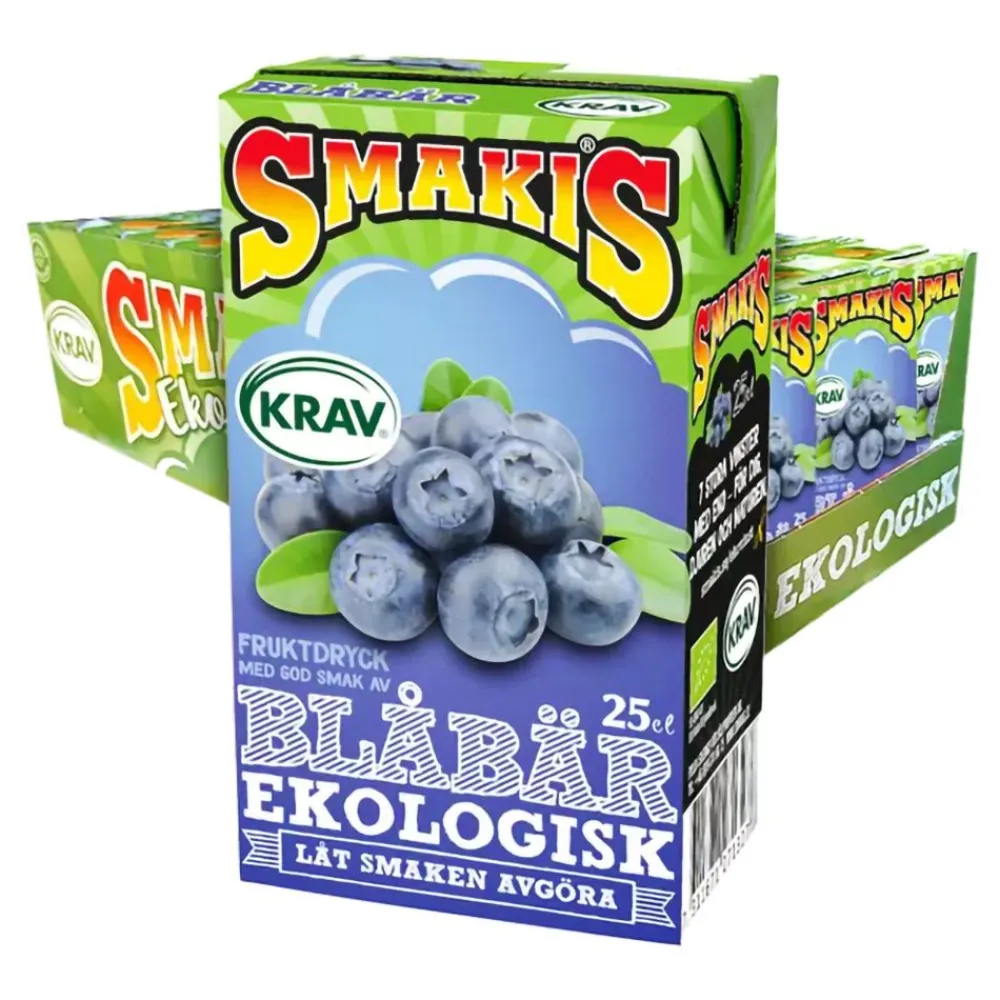 ERT Godis AB Smakis Blåbær Krav - Drikkevarer