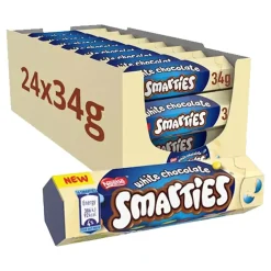 ERT Godis AB Smarties White Chocolate Tube Økonomipakke - Slik
