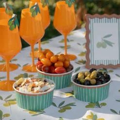 Santex Snacksbægre Grøn/Orange - Festtilbehør