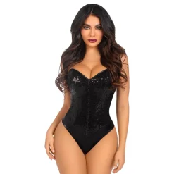 Discount Leg Avenue Europe Sort Body med Pailletter Deluxe