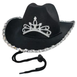 Hisab/Joker Company AB Sort Cowboyhat med Tiara - Kostumetema|Hatte
