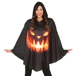 Fiestas Guirca, S.L Sort Poncho Halloweengræskar - Tilbehør|Udklædningskostumer