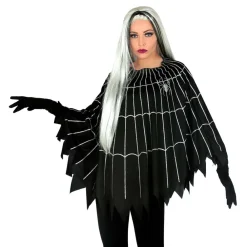 Clearance Widmann S.r.l. Sort Poncho med Spindelvæv