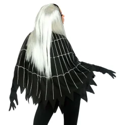 Clearance Widmann S.r.l. Sort Poncho med Spindelvæv
