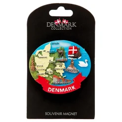 New Hisab/Joker Company AB Souvenir Denmark Kort Magnet